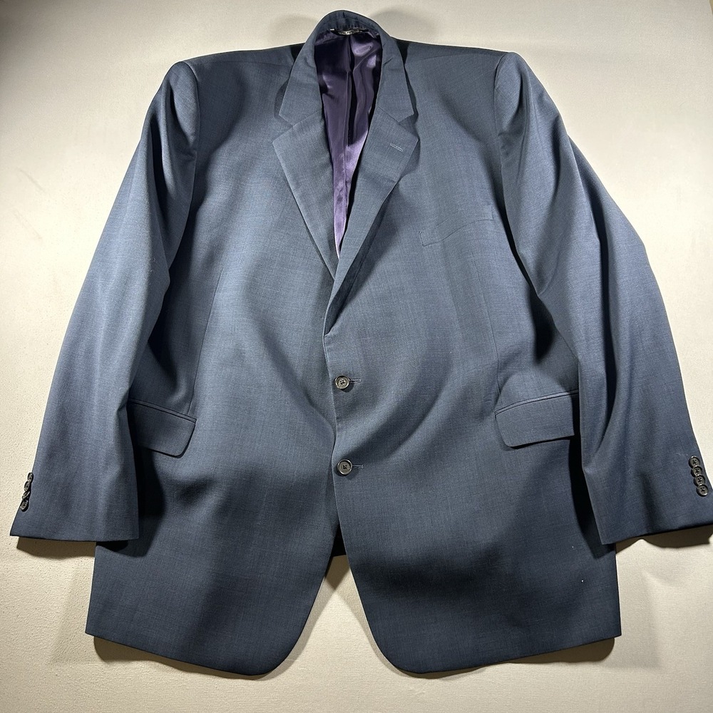 Jack Victor Reflex Stretch‎ Blazer US 56L Big & Tall Gray Wool Luxor CT Canada